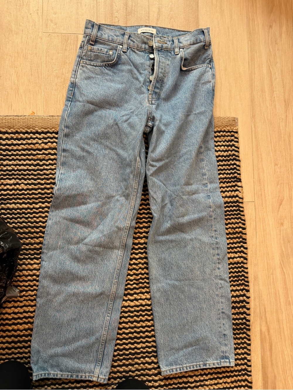 Anine Bing Light Blue Straight Leg Jeans